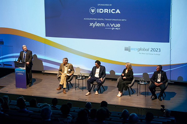 WG_Acuario_CarlosGodot-13 Photo of the panel judges on stage at the WEX Global 2023 Awards