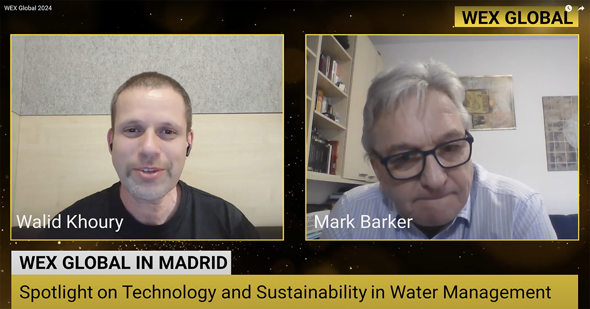 Walid Khoury Mark Barker discussing Digital Transformation, Water Positive, and Building Healthy Watersheds